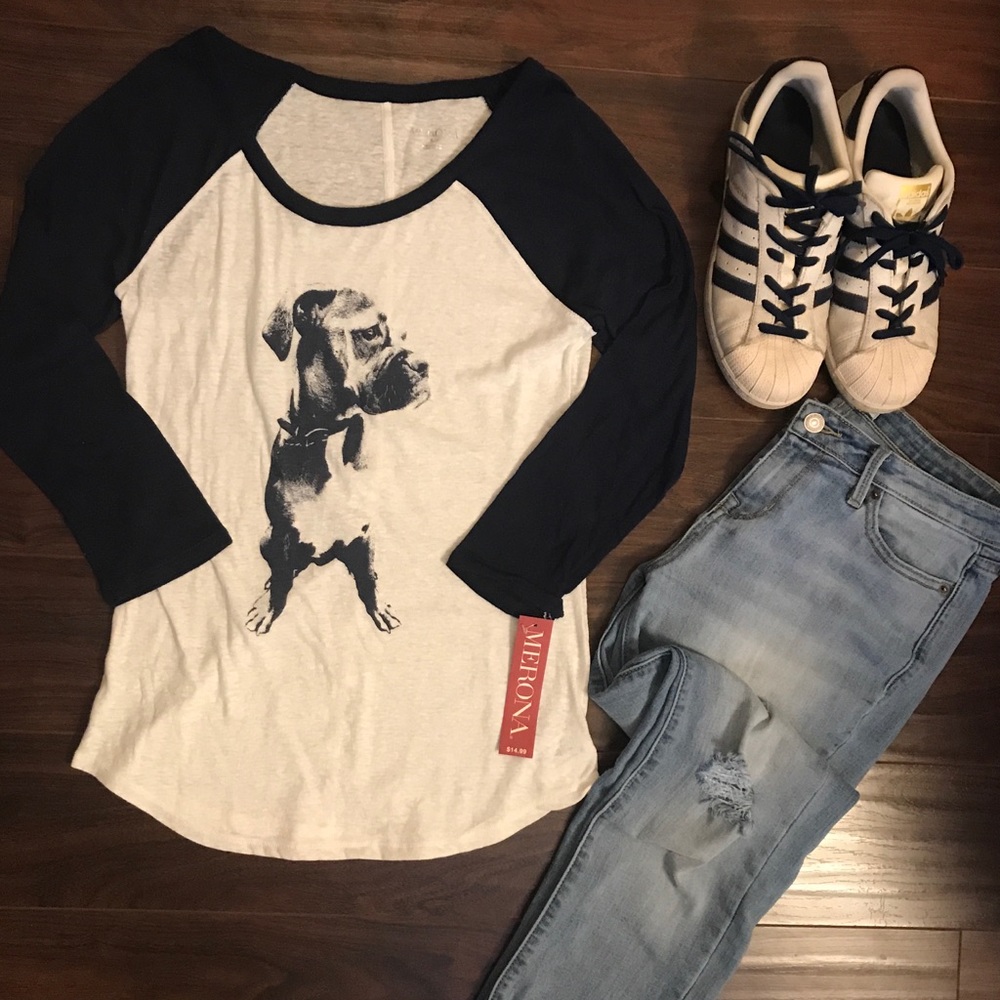 Baseball Quarter Sleeve Puppy Tee